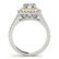 1.6 ctw Certified VS/SI Diamond Solitaire Halo Ring 18k - 2