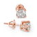 1.0 ctw Certified VS/SI Diamond Stud Earrings 14k Rose