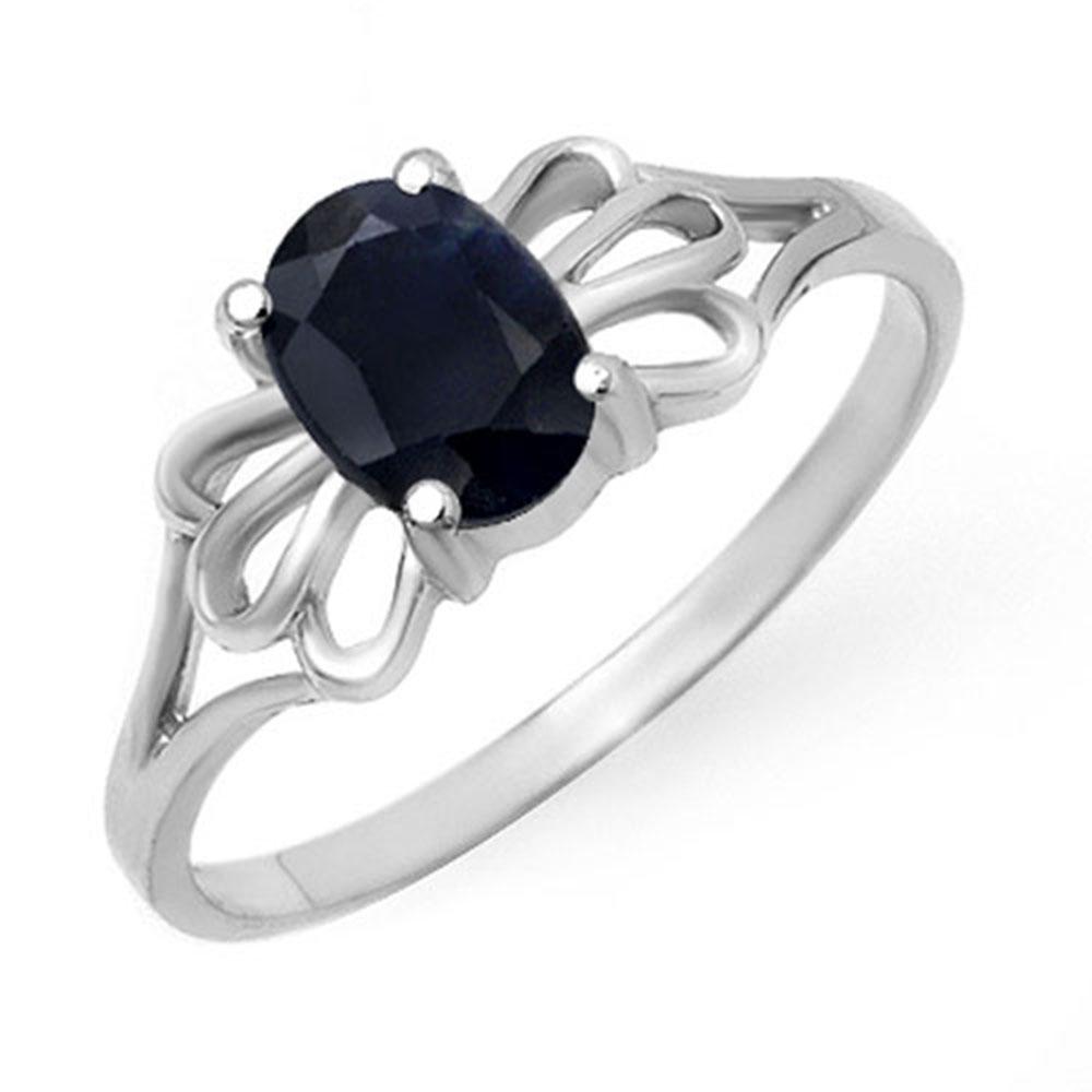 1.10 ctw Blue Sapphire Ring 10k White Gold - REF-8H2R: REF-8H2R - SKU: 12296 ---- 1.10 ctw Blue Sapphire Ring 10k White Gold Designer Brand Luxury Jewelry, made in the USA Suggested Retail Price: $650 Factory offers perfect factory sizing, for all rings &