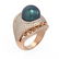 2.5 ctw Diamond & Pearl Ring 18K Rose Gold - REF-270A4N