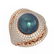 2.5 ctw Diamond & Pearl Ring 18K Rose Gold - REF-270A4N - 3