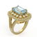 5.69 ctw Certified Aquamarine & Diamond Victorian Ring - 2