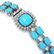 13.37 ctw Turquoise & Diamond Bracelet 14K White Gold - - 2
