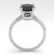 5.0 ctw Oval Black Diamond Engagment Designer Ring 14k - 3