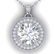 2 ctw VS/SI Diamond Art Deco Micro Halo Necklace 14k