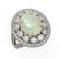 5.28 ctw Certified Opal & Diamond Victorian Ring 14K