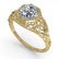 1.50 ctw VS/SI Diamond Engagment Ring Art Deco 18k - 2