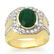 5.25 ctw Emerald & Diamond Men's Ring 10k Yellow Gold -