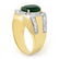 5.25 ctw Emerald & Diamond Men's Ring 10k Yellow Gold - - 2