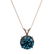 2.50 ctw Certified Intense Blue Diamond Necklace 10k - 3