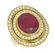 8.16 ctw Ruby & Diamond Ring 18K Yellow Gold - - 3