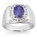 3.10 ctw Tanzanite & Diamond Men's Ring 14k White Gold