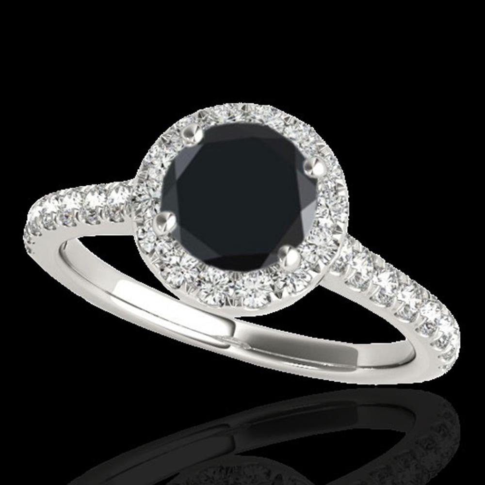 1.70 ctw Certified VS Black Diamond Solitaire Halo Ring: REF-53F9M - SKU: 33592 ---- 1.70 ctw Certified VS Black Diamond Solitaire Halo Ring 10k White Gold Designer Brand Luxury Jewelry, made in the USA Suggested Retail Price: $4,350 Factory offers perfect 