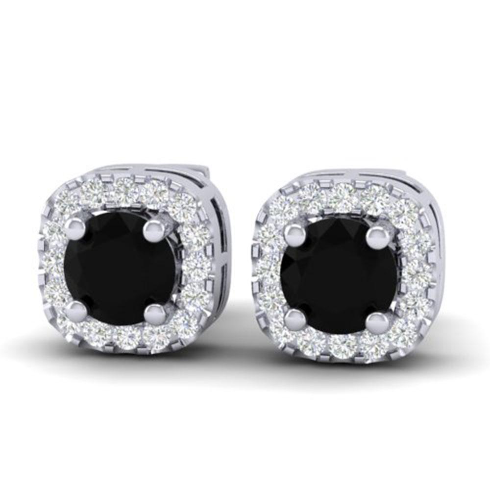 0.90 ctw Micro Pave Black & VS/SI Diamond Earrings 18k: REF-45H3R - SKU: 21169 ---- 0.90 ctw Micro Pave Black & VS/SI Diamond Earrings 18k White Gold Designer Brand Luxury Jewelry, made in the USA Suggested Retail Price: $3,500 Factory offers perfect facto