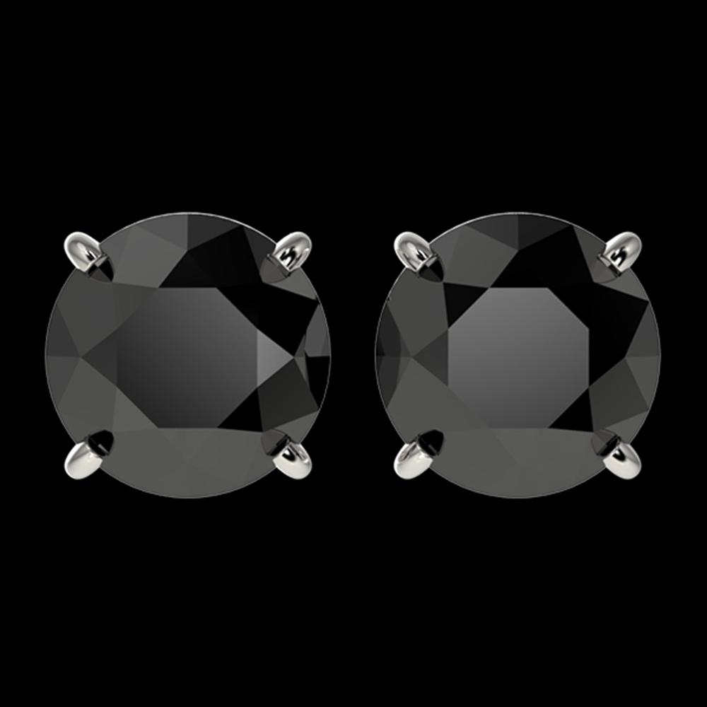 2.50 ctw Fancy Black Diamond Solitaire Stud Earrings: REF-42A2N - SKU: 33103 ---- 2.50 ctw Fancy Black Diamond Solitaire Stud Earrings 10k White Gold Designer Brand Luxury Jewelry, made in the USA Suggested Retail Price: $2,400 Factory offers perfect fac