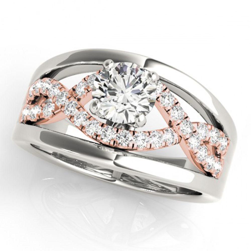 1.3 ctw Certified VS/SI Diamond Solitaire Ring 18k: REF-310H5R - SKU: 27920 ---- 1.3 ctw Certified VS/SI Diamond Solitaire Ring 18k White & Rose Gold Designer Brand Luxury Jewelry, made in the USA Suggested Retail Price: $20,500 Factory offers perfect 