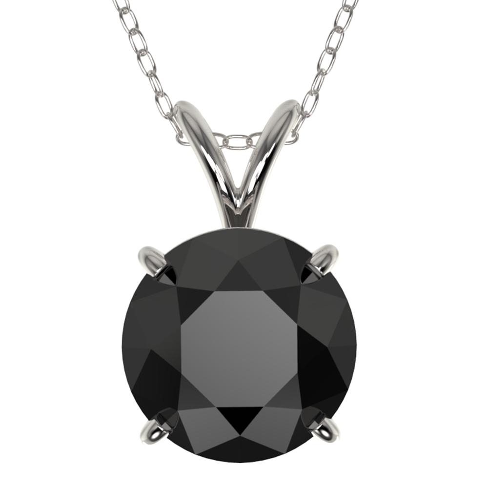 2 ctw Fancy Black Diamond Solitaire Necklace 10k White: REF-35N6F - SKU: 33233 ---- 2 ctw Fancy Black Diamond Solitaire Necklace 10k White Gold Designer Brand Luxury Jewelry, made in the USA Suggested Retail Price: $3,200 Factory offers perfect factory siz
