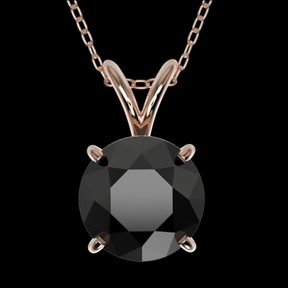 1.59 ctw Fancy Black Diamond Solitaire Necklace 10k: REF-30R3K - SKU: 36800 ---- 1.59 ctw Fancy Black Diamond Solitaire Necklace 10k Rose Gold Designer Brand Luxury Jewelry, made in the USA Suggested Retail Price: $2,450 Factory offers perfect factory s