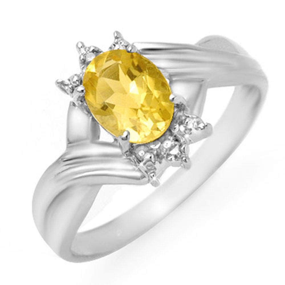 1.04 ctw Citrine & Diamond Ring 10k White Gold -: REF-12N3F - SKU: 12468 ---- 1.04 ctw Citrine & Diamond Ring 10k White Gold Designer Brand Luxury Jewelry, made in the USA Suggested Retail Price: $1,000 Factory offers perfect factory sizing, for all