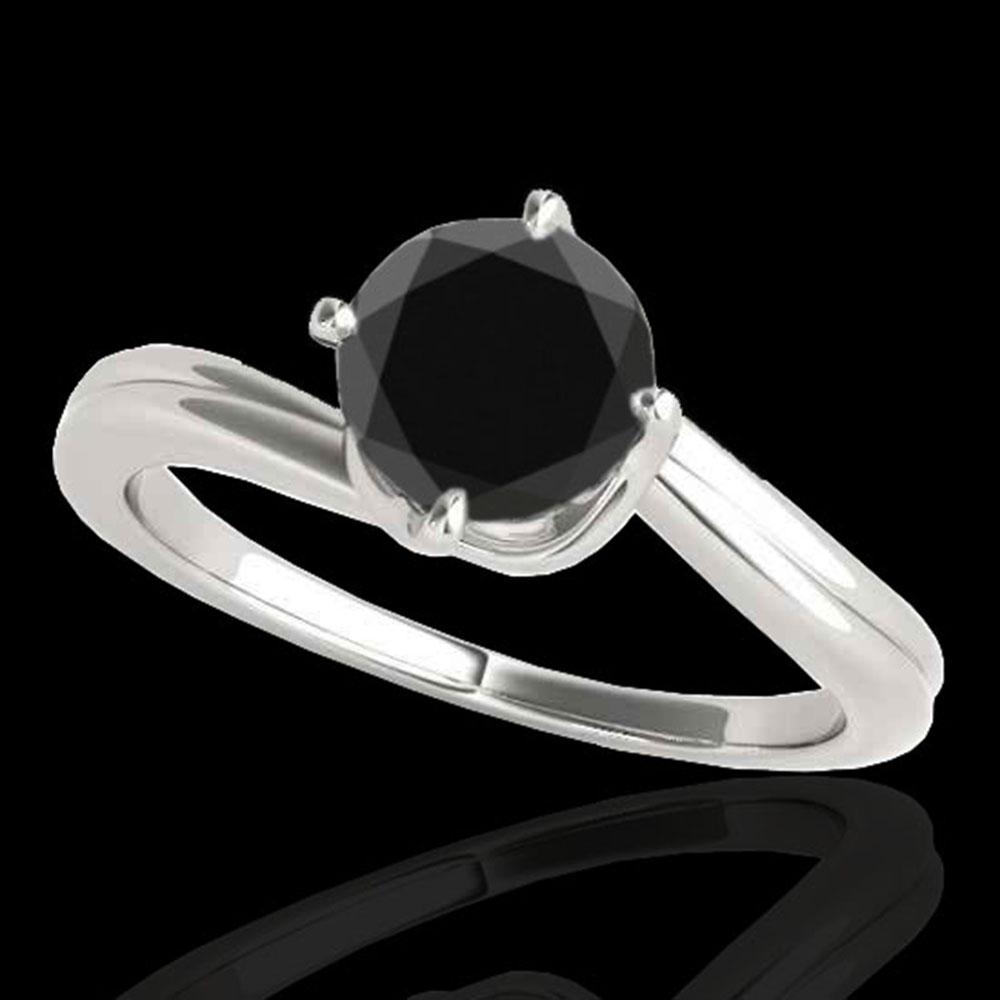 1 ctw Certified VS Black Diamond Bypass Solitaire Ring: REF-33R5K - SKU: 35033 ---- 1 ctw Certified VS Black Diamond Bypass Solitaire Ring 10k White Gold Designer Brand Luxury Jewelry, made in the USA Suggested Retail Price: $2,450 Factory offers perfect f