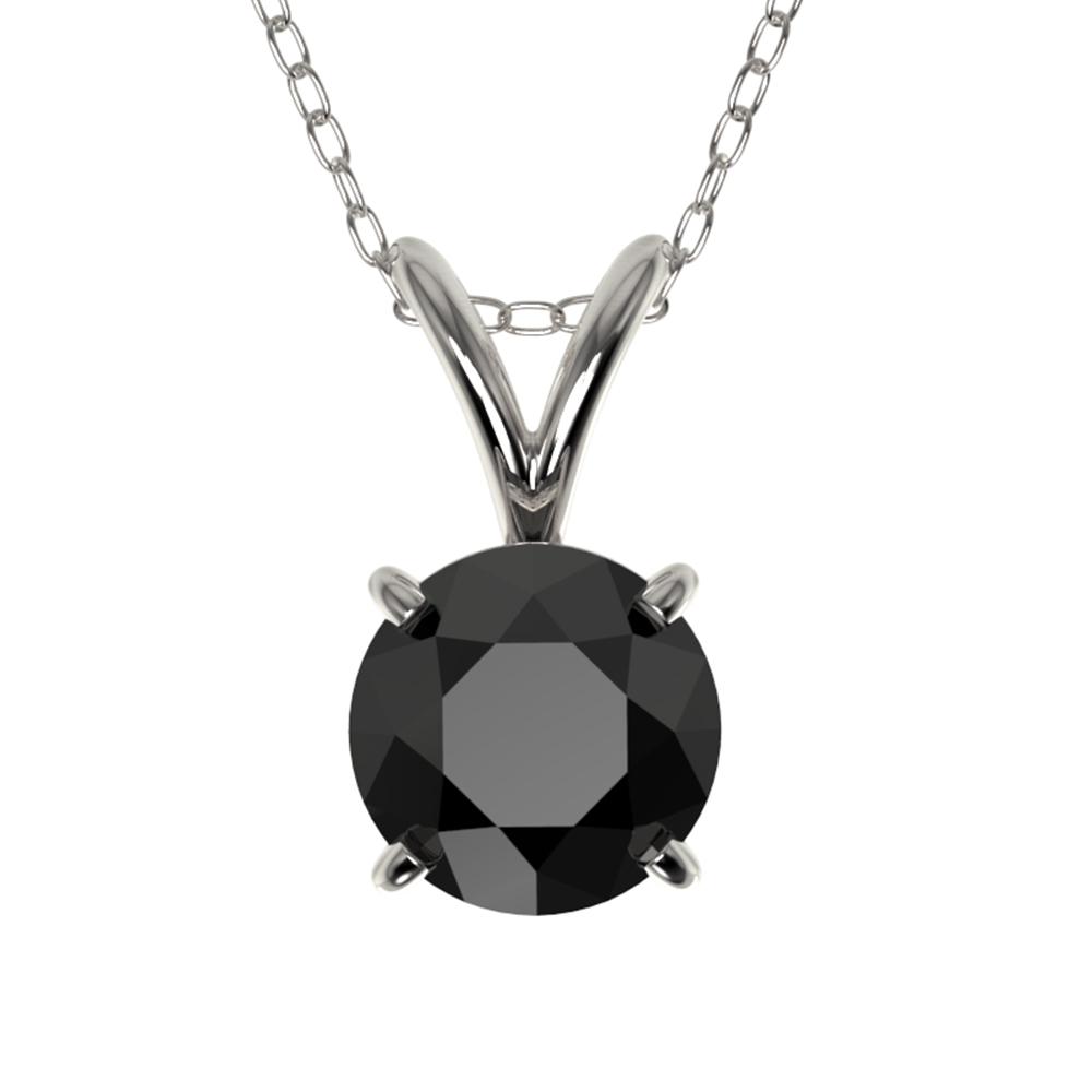 0.75 ctw Fancy Black Diamond Solitaire Necklace 10k: REF-18A4N - SKU: 33175 ---- 0.75 ctw Fancy Black Diamond Solitaire Necklace 10k White Gold Designer Brand Luxury Jewelry, made in the USA Suggested Retail Price: $1,500 Factory offers perfect factory 