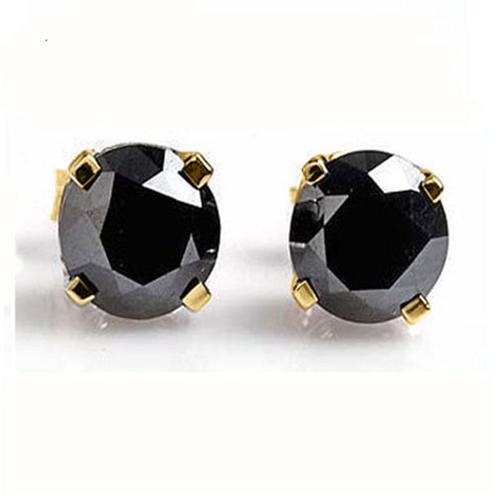 0.50 ctw VS Certified Black Diamond Stud Earrings 14k: REF-11M4G - SKU: 14219 ---- 0.50 ctw VS Certified Black Diamond Stud Earrings 14k Yellow Gold Designer Brand Luxury Jewelry, made in the USA Suggested Retail Price: $650 Factory offers perfect factory