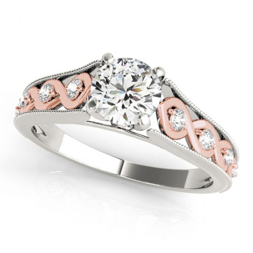 0.75 ctw Certified VS/SI Diamond Solitaire Ring 18k: REF-92R9K - SKU: 27548 ---- 0.75 ctw Certified VS/SI Diamond Solitaire Ring 18k White & Rose Gold Designer Brand Luxury Jewelry, made in the USA Suggested Retail Price: $6,800 Factory offers perfect f