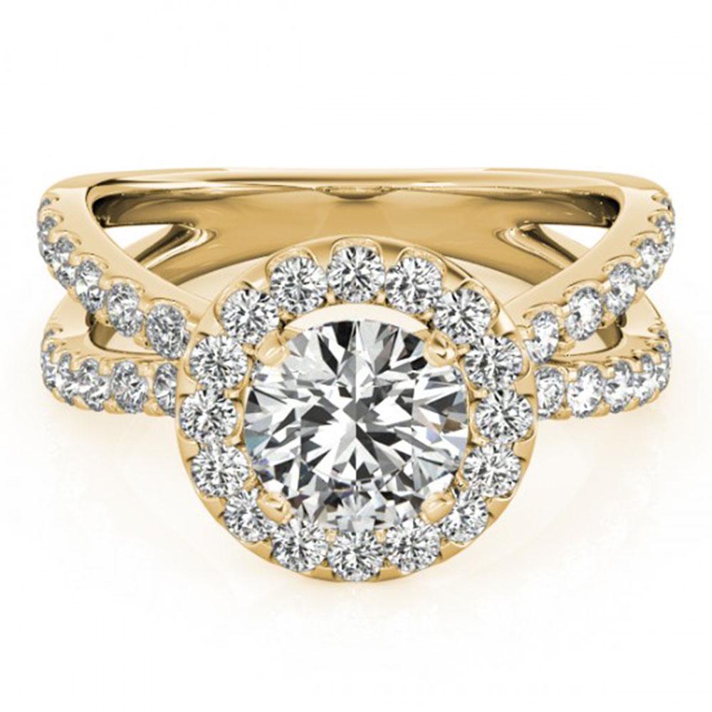 1.51 ctw Certified VS/SI Diamond Halo Ring 18k Yellow: REF-132G4W - SKU: 26765 ---- 1.51 ctw Certified VS/SI Diamond Halo Ring 18k Yellow Gold Designer Brand Luxury Jewelry, made in the USA Suggested Retail Price: $9,700 Factory offers perfect factory siz