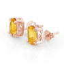 1.50 ctw Citrine Earrings 14k Rose Gold - REF-8W3H