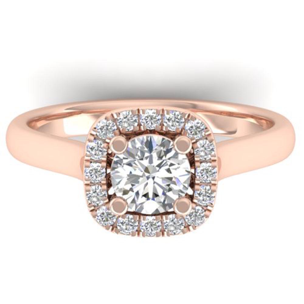 1.01 ctw Certified VS/SI Diamond Solitaire Halo Ring: REF-182K9Y - SKU: 30418 ---- 1.01 ctw Certified VS/SI Diamond Solitaire Halo Ring 14k Rose Gold Designer Brand Luxury Jewelry, made in the USA Suggested Retail Price: $9,050 Factory offers perfect fac