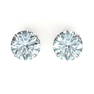 4 ctw Sky Blue Topaz Designer Stud Earrings 18k White