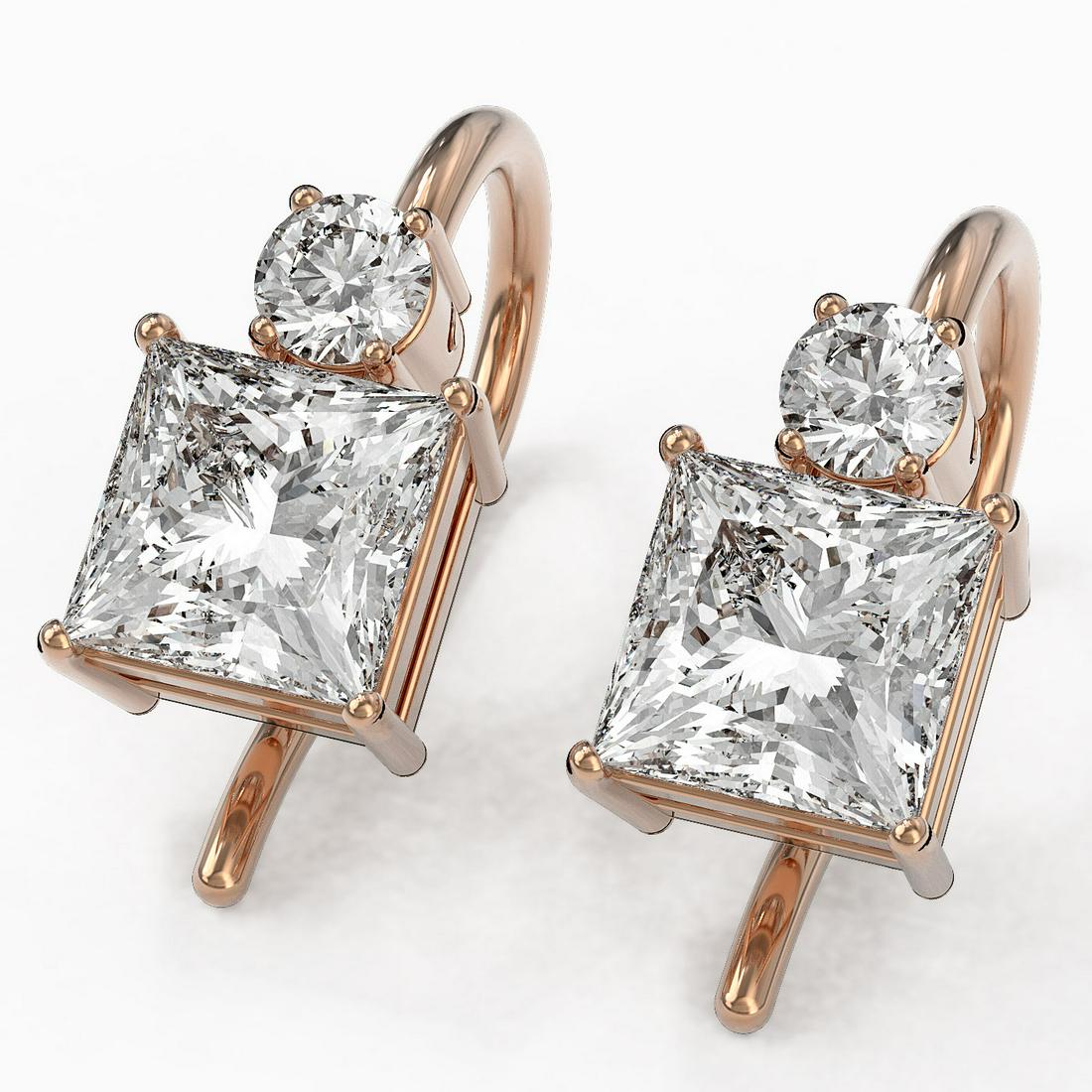 1.25 ctw Princess Cut Diamond Designer Earrings 18K: REF-170A2N - SKU: 48466 ---- 1.25 ctw Princess Cut Diamond Designer Earrings 18K Rose Gold Designer Brand Luxury Jewelry, made in the USA Suggested Retail Price: $7,500 Factory offers perfect factory 