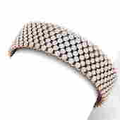 15 ctw Certified VS/SI Diamond Bracelet 18K Rose Gold -