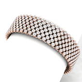 15 ctw Certified VS/SI Diamond Bracelet 18K Rose Gold -