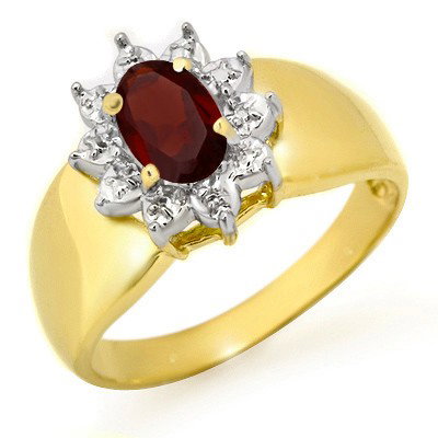 Genuine 0.50 ctw Garnet Ring 10K Yellow Gold: Genuine 0.50 ctw Garnet Ring 10K Yellow Gold * MSRP $530 ---- Gemstone: Natural Garnet----Gemstone color: Red----Gemstone quality: Good-to-Very Good----Gemstone Cut & Weight: 1 Oval cut @ 0.50 ctw----