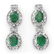 Genuine 5.75 ctw Emerald & Diamond Earrings 14K Gold