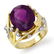 Genuine 8.54ctw Amethyst & Diamond Ring 14K Yellow Gold