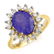 Genuine 3.05ctw Tanzanite & Diamond Ring 10K Yellow Gol