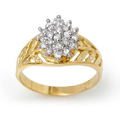 Natural 0.25 ctw Diamond Ring 10K Yellow Gold: Natural 0.25 ctw Diamond Ring 10K Yellow Gold * MSRP $820 ---- Diamond: 22 Round cut @ 0.25 ctw---- Clarity: SI-I---- Color: H-K----Metal Purity & Color : 10K Gold-Yellow----Gold weight: 2.60 grams---