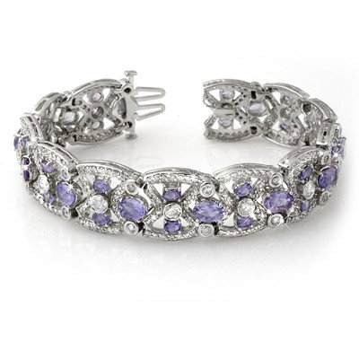Genuine 24.0 ctw Tanzanite & Diamond Bracelet 14K Gold: Genuine 24.0 ctw Tanzanite & Diamond Bracelet 14K Gold * MSRP $30810 ---- Diamond: 360 Round cut @ 9.0 ctw---- Clarity: SI-I---- Color: H-K----Gemstone: Natural Tanzanite----Gemstone color: Purple----