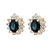 Genuine 4.05 ctw Sapphire & Diamond Earrings 14K Gold