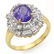 Genuine 2.70ct Tanzanite & Diamond Ring 14K Yellow Gold