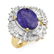 Genuine 6.0ct Tanzanite & Diamond Ring 14K Yellow Gold