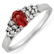 Genuine 0.60ctw Pink Tourmaline & Diamond Ring 10K Gold