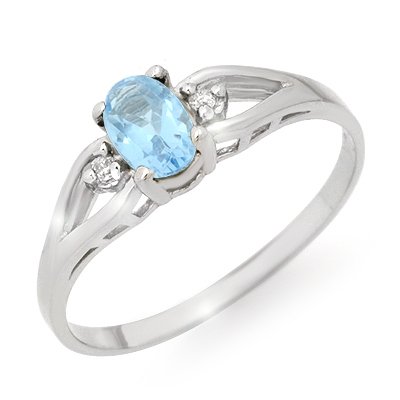 Genuine 0.53 ctw Blue Topaz & Diamond Ring 10K Gold: Genuine 0.53 ctw Blue Topaz & Diamond Ring 10K Gold * MSRP $360 ---- Diamond: 2 Round cut @ 0.02 ctw---- Clarity: SI-I---- Color: H-K----Gemstone: Natural Topaz----Gemstone color: Blue----Gemstone qua
