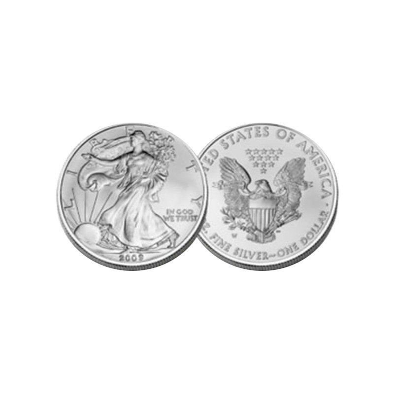 BRILLIANT UNCIRCULATED 1oz Silver American Eagle - Rand: US $1 Silver Eagle Bullion Coin 1 Oz. BRILLIANT UNCIRCULATED Condition - Date Of Our Choice