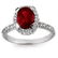 Genuine 2.50 ctw Ruby & Diamond Ring 14K White Gold