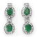 Genuine 5.75 ctw Emerald & Diamond Earrings 14K Gold