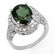 Genuine 6.0ctw Green Tourmaline & Diamond Ring 14K Gold