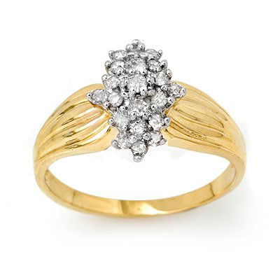 Natural 0.25 ctw Diamond Ring 10K Yellow Gold: Natural 0.25 ctw Diamond Ring 10K Yellow Gold * MSRP $630 ---- Diamond: 21 Round cut @ 0.25 ctw---- Clarity: SI-I---- Color: H-K----Metal Purity & Color : 10K Gold-Yellow----Gold weight: 2.70 grams---